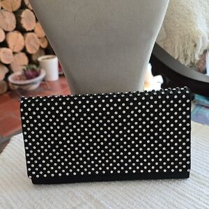 Golden Seal - Vintage Rhinestone Bling Clutch with Silver Comb & Coin Purse​